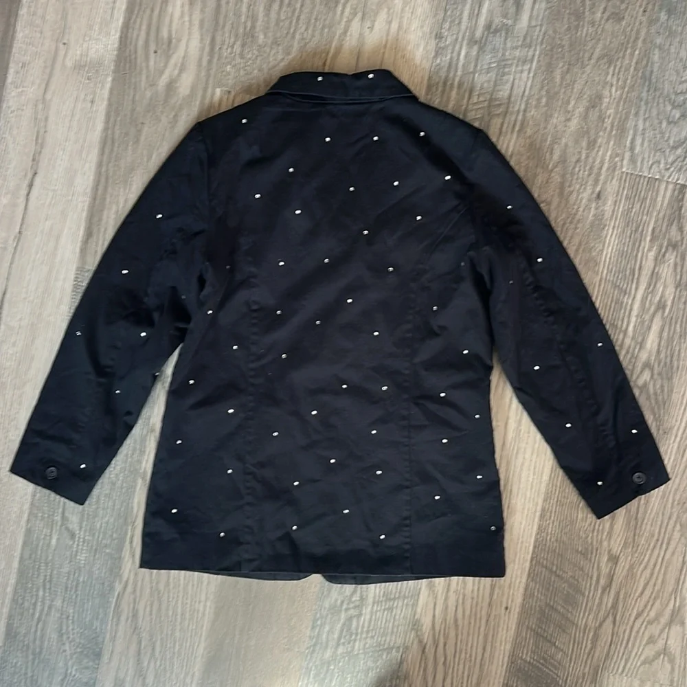 Quacker‎ Factory Black Studded Women's Blazer womens size medium